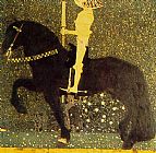 Gustav Klimt Canvas Paintings - The Gold Cavalier